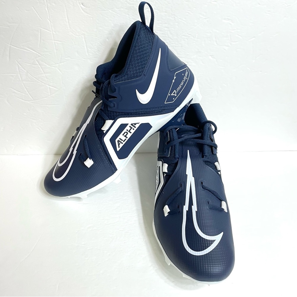 Nike Alpha Menace Pro 3 Football Cleats Size 16 CT6649-400 Navy White NWOB